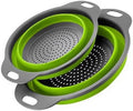 Collapsible Colander Set of 2, Space-Saving Round Silicone Kitchen