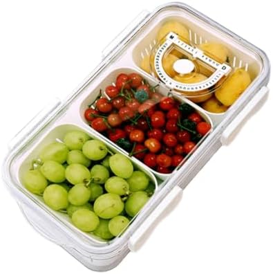 Food Containers Divided Transparent Keeper Container With Lid