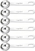 6PCS Teaspoon Measuring Spoons Set(1 Tsp, 5ml), Tablespoon Measuring