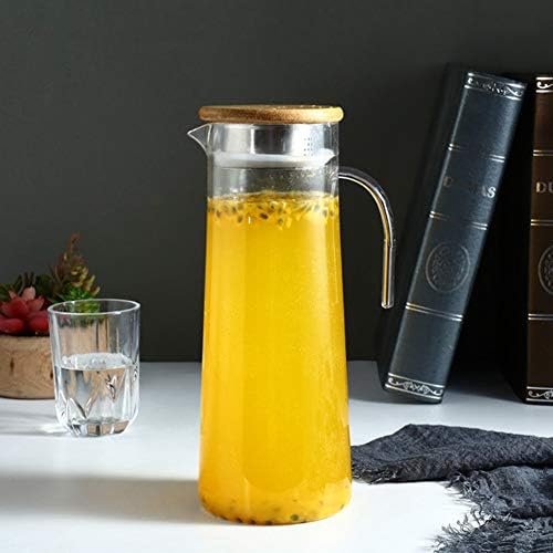 Acrylic 1.2L Water Pitcher with Lid, Transparent Juice Bottle Beverage