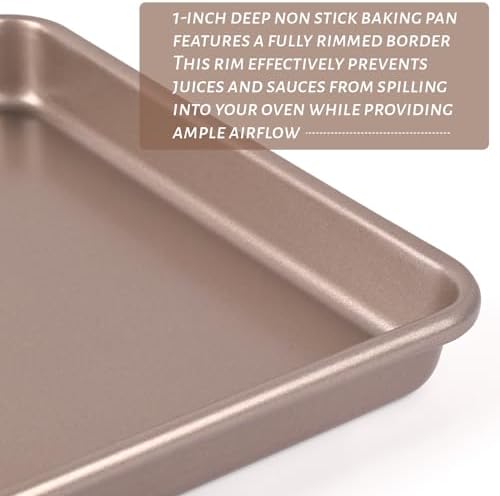 WMKGG Set of 2 Toaster Cookie Sheets Baking Pan,11 Inch Oven Tray