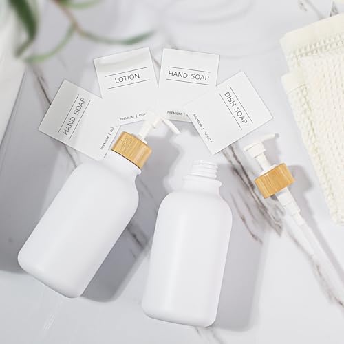 KASUNTING White Soap Dispenser Set, 2 Pack, 17 Fl Oz