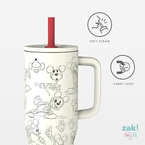 Zak Designs Mickey Mouse 30oz Spill-Proof Insulated Stainless Steel