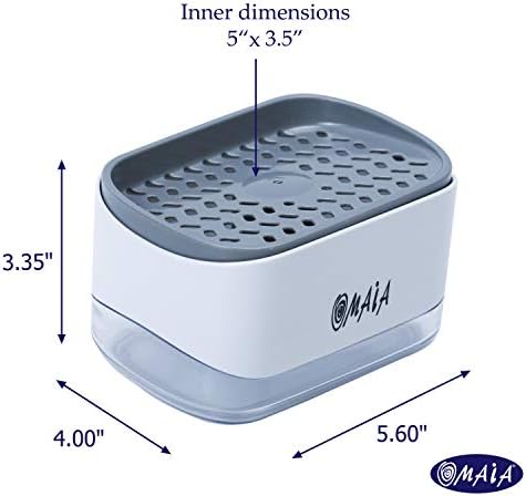 OMAIA 2-in-1 Dish Soap Dispenser with Sponge Holder