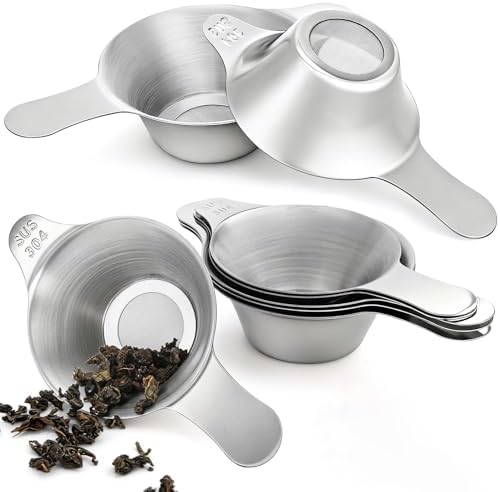 WUWEOT 6 Pcs Different Size Fine Mesh Tea Strainers, 304 Stainless