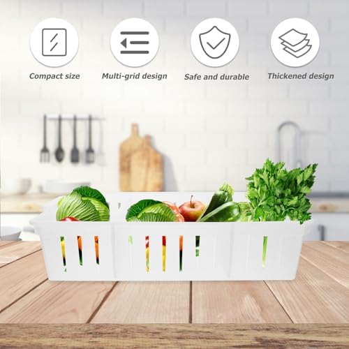Storage Box, PP Multi Grid Divided Organizer Xmas Food Container Lid