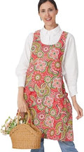 Cozy Adjustable Cross Back Aprons for Women with Pockets Cotton Linen