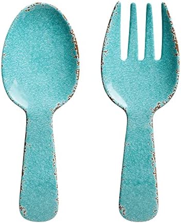UPware Crackle Melamine Salad Servers, Serving Utensil Set, Includes