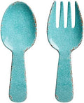 UPware Crackle Melamine Salad Servers, Serving Utensil Set, Includes