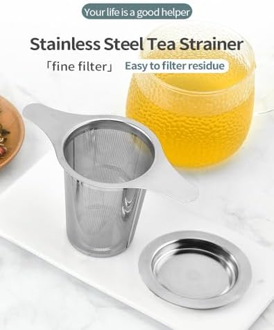 2PCS Stainless Steel Premium Tea & Coffee Strainer Infuser with Double