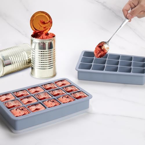 2 Tbsp Silicone Freezer Molds - Perfect for Storing Garlic, Herbs