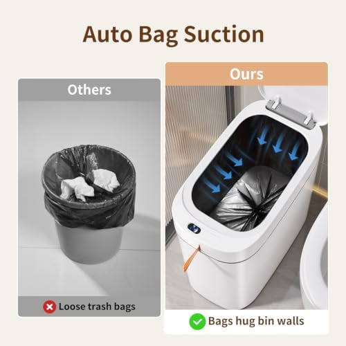 3.5 Gallon Automatic Bathroom Trash Can with Lid