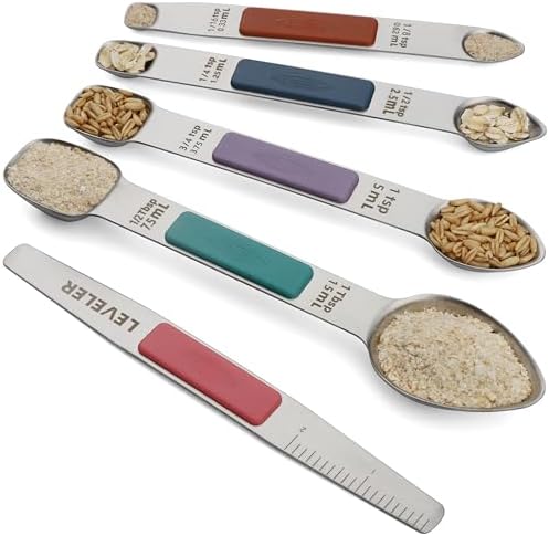 Magnetic Measuring Spoons Set Stainless Steel Double Sided Measuring