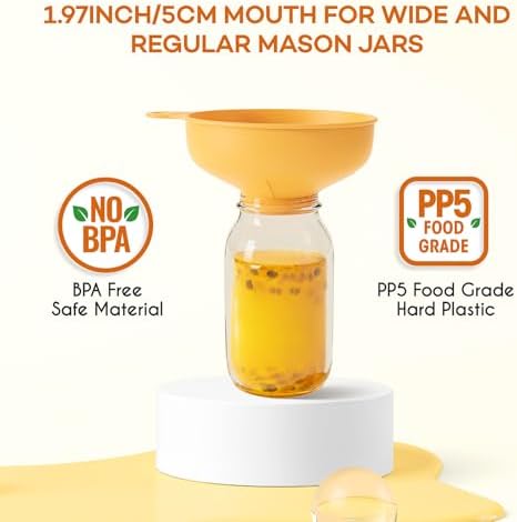 Pisol Wide Mouth Versatile Funnel, Canning Funnels for Kitchen Use