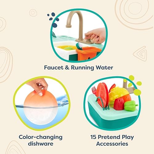 B. toys Play Sink with Running Water Faucet