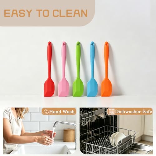 Silicone Spatula Heat Resistant 8.5 inch Small Rubber Spatulas Cooking