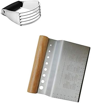 ALLTOP Bench Scraper & Dough Blender, Professional Pastry Blender for