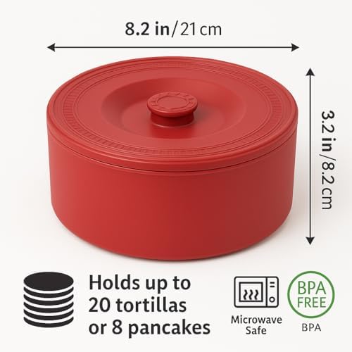 Juniperos Large Tortilla Warmer (Fits 23 Tortillas) – 2× Bigger