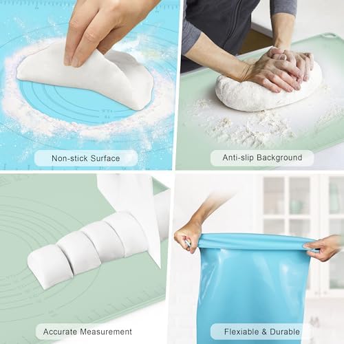 Silicone Baking Mat, Dough Rolling Mat, Pastry Mat for Rolling Dough