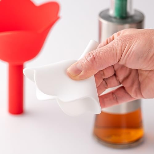 Flower-Shape Silicone Funnel Set – 3 Sizes (4.8′′, 3.6′′, 3.2′′ Ø)
