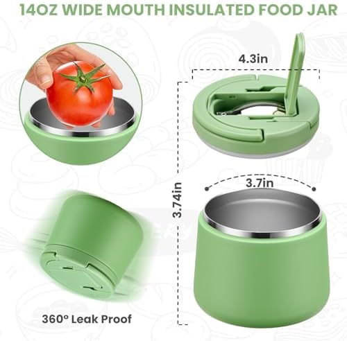 Itslife 14oz Vacuum Insulated Soup Thermo for Hot Food, Kids Lunch