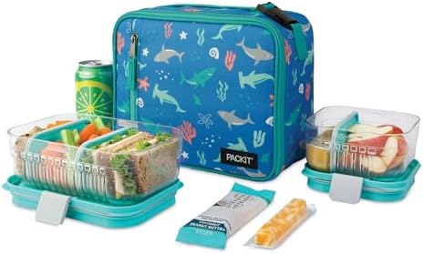 PackIt Freezable Classic Lunch Box, Sea Shark