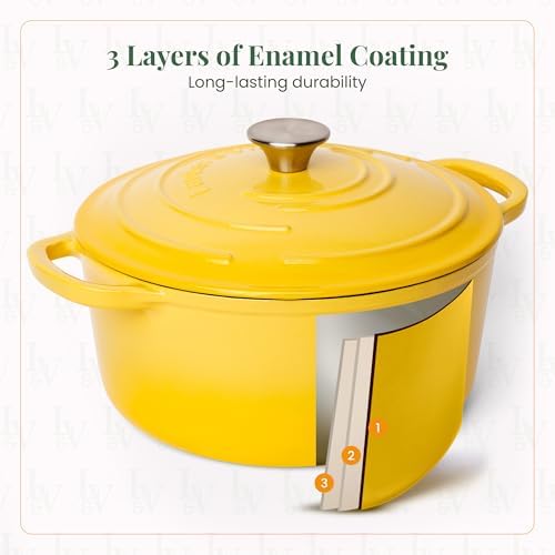 Larder & Vine 21 Piece Cookware Set (Limoncello) | Dutch Oven, Utensil
