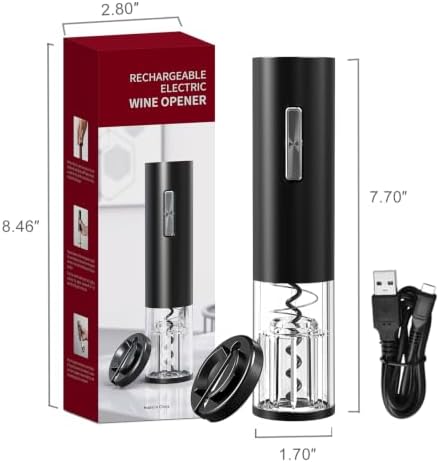 COKUNST USB Rechargeable Electric Wine Bottle Opener with Foil Cutter