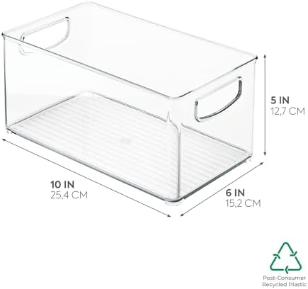 InterDesign iDesign Plastic Fridge and Freezer Organizer Bin with