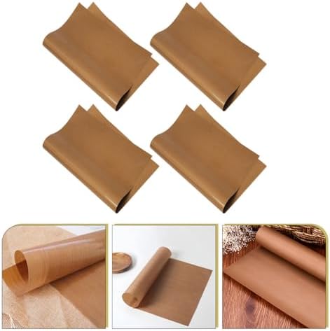 Reusable Baking Mat 4 Sheets Ptfe Fiberglass Coffee Cut Size