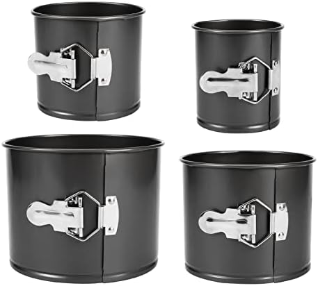 Springform Cake Pan Set of 4(4”/4.7”/5.7”/6.7”),Heighten Mini Nonstick