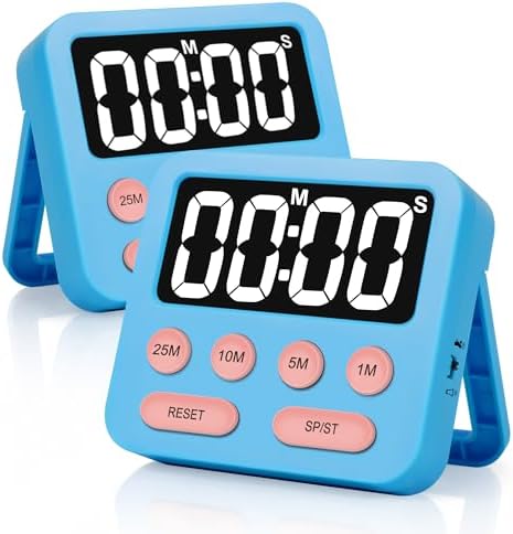 Pomodoro Digital Productivity Timer, 2 Pack, Blue