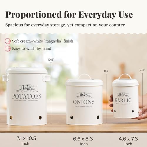 noonberry Bundle of 8 Kitchen Canisters for Countertop - for Flour