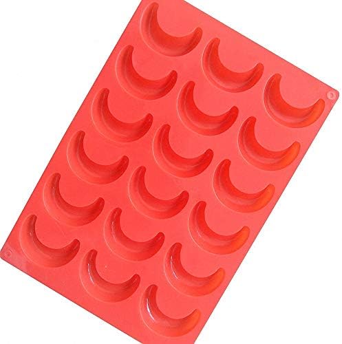 Fewo 2 Pack Moon Ice Cube Tray Silicone Crescent Mold for Chocolate