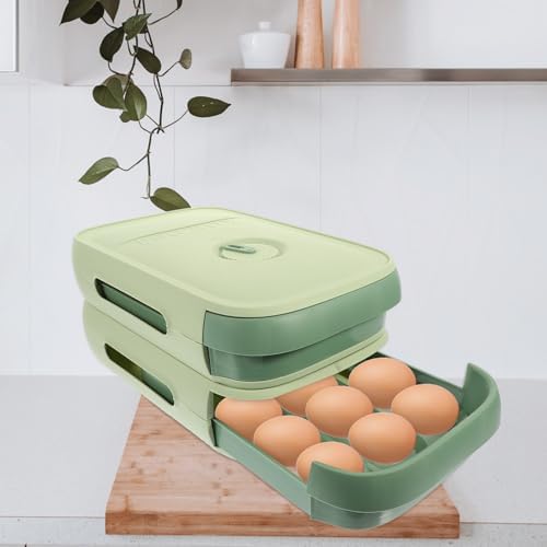 Automatic Rolling Egg Fresh Storage Box for Refrigerator Kitchen