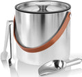 Bakpoco Double-Wall Vacuum Insulated Ice Bucket with Lid, Scoop, Ice