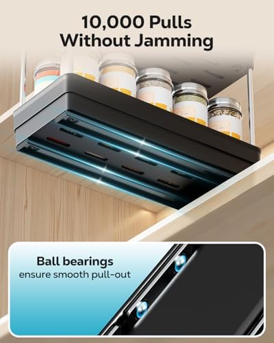 Nieifi 2 Tier Vertical Spice Rack Pull Out for Cabinet-4-1/3 inch Wide