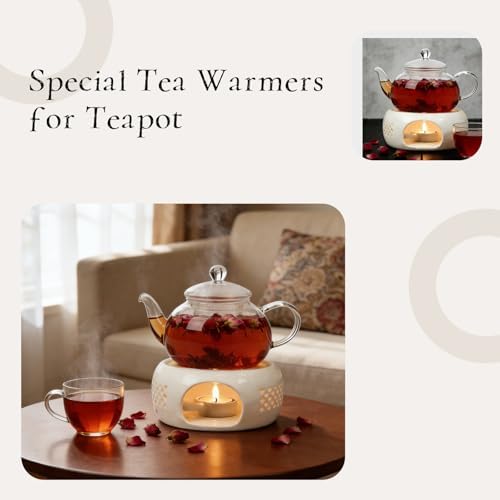 Teapot Warmer Base,Ceramic Teapot Warmer, for Keeping Tea Warm and