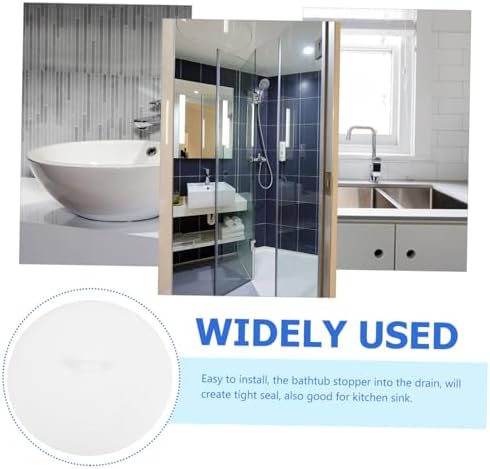 SOLUSTRE Bathroom Tub Stopper Set Drain Cover Silicone Sink Plug