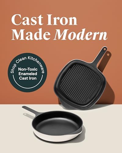Caraway 10.5" Cast Iron Skillet and Grill Pan Duo