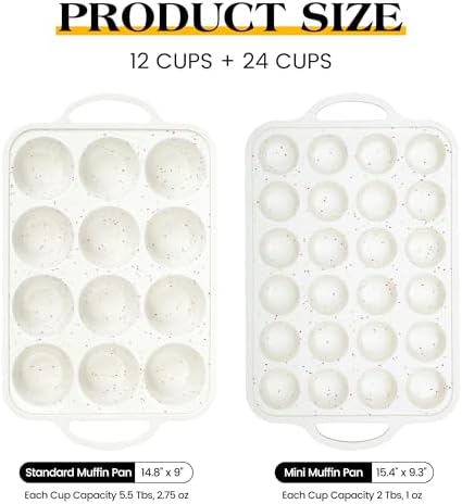 2 Pcs Muffin Pans + 2 Pcs Mini Brownie Pans