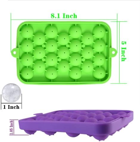 Ice Ball tray, Round Ice Trays, Pack of 2 Small Round Ice Trays