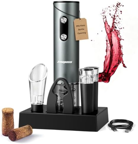 Rechargeable Electric Wine Opener, Automatic Wine Bottle Opener Set