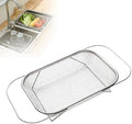 Expandable Over-the-Sink Stainless Steel Drain Basket,L