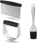 Dough Blender - Stainless Steel Pastry Cutter Set, Blender + Scraper +
