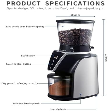 Electric Burr Coffee Grinder, 31 Grind Settings