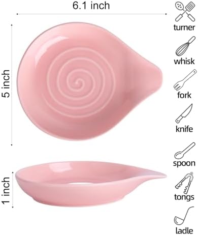 Large Ceramic Spoon Rest – 6.2 x 5.2 Inch Heat-Resistant Nonstick