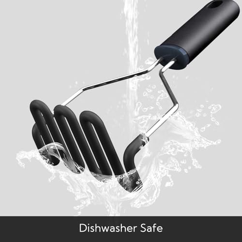 KITCHENDAO Non-Scratch Potato Masher, Heavy Duty 18/8 Stainless Steel