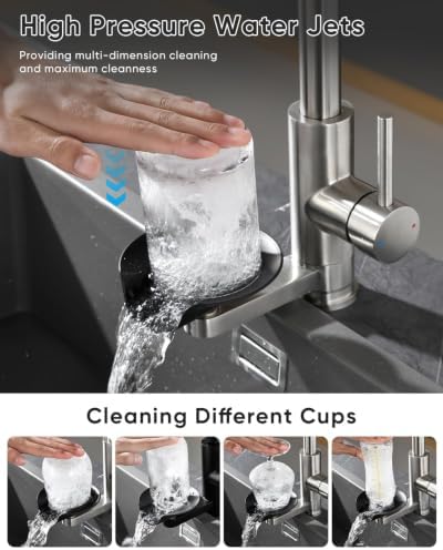 Pull Down Kitchen Faucet with Cup Washer, Brushed Nickel