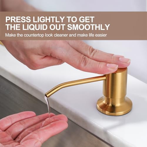 WOWOW Gold Stainless Steel Pull-Down Kitchen Faucet